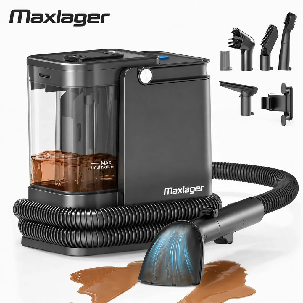 Maxlager Carpet & Upholstery Cleaner 800 W – 16 kPa for Sofas, Cars, Carpets & Stains