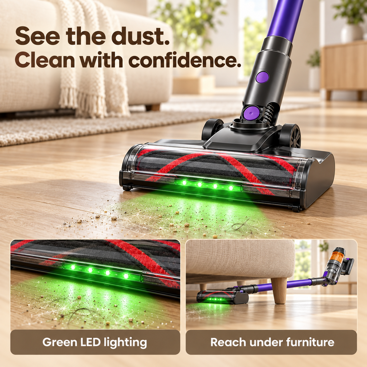 Maxlager V11 Detect Light Cordless Vacuum Cleaner – 500 W, up to 50 kPa