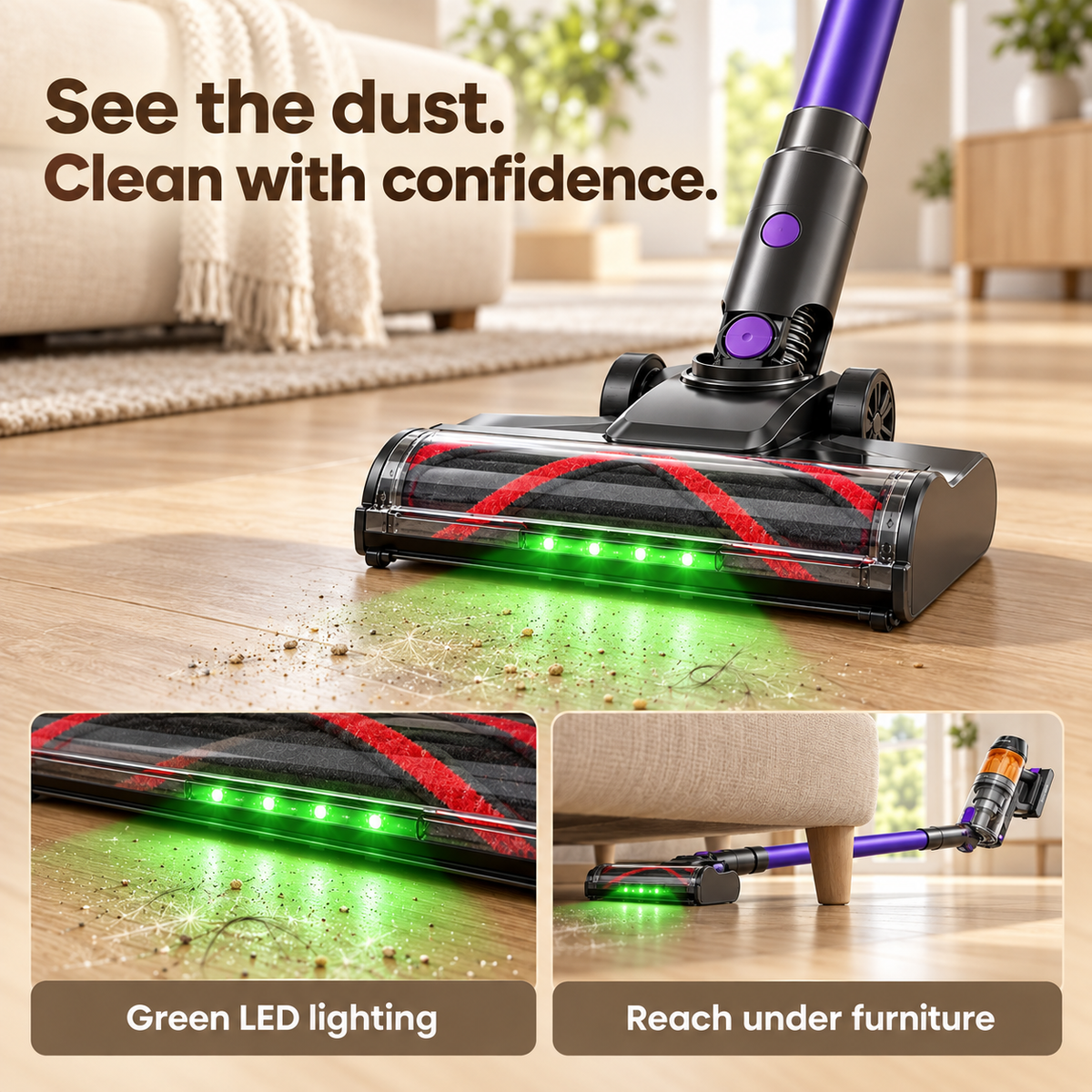 Maxlager V11 Detect Light Cordless Vacuum Cleaner – 500 W, up to 50 kPa