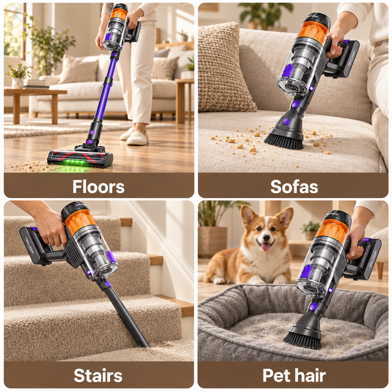 Maxlager V11 Detect Light Cordless Vacuum Cleaner – 500 W, up to 50 kPa